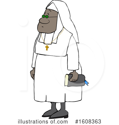 Royalty-Free (RF) Nun Clipart Illustration by djart - Stock Sample #1608363