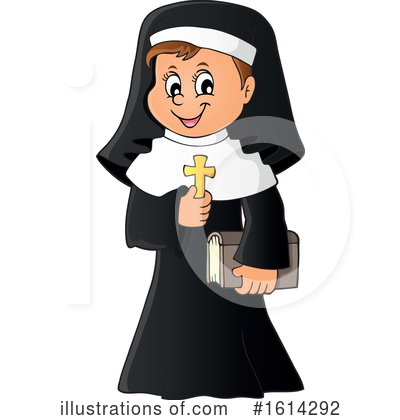 Royalty-Free (RF) Nun Clipart Illustration by visekart - Stock Sample #1614292