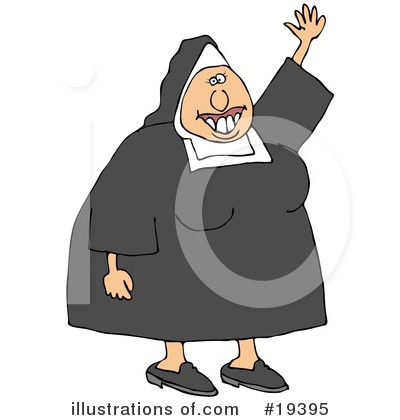 Royalty-Free (RF) Nun Clipart Illustration by djart - Stock Sample #19395