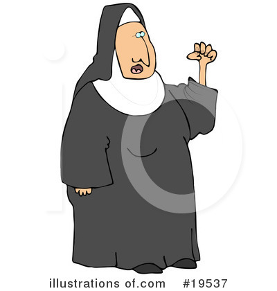 Royalty-Free (RF) Nun Clipart Illustration by djart - Stock Sample #19537