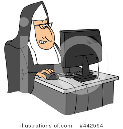 Royalty-Free (RF) Nun Clipart Illustration by djart - Stock Sample #442594