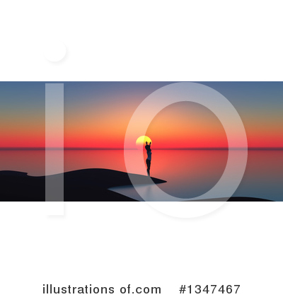 Ocean Sunset Clipart #1347467 by KJ Pargeter