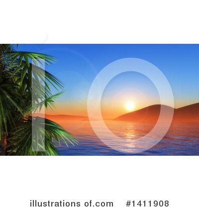 Palm Tree Clipart #1411908 by KJ Pargeter