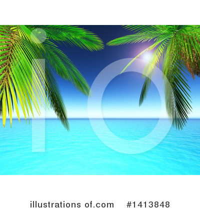 Palm Tree Clipart #1413848 by KJ Pargeter