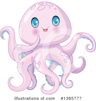 Royalty-Free (RF) Octopus Clipart Illustration by Pushkin - Stock Sample #1365777