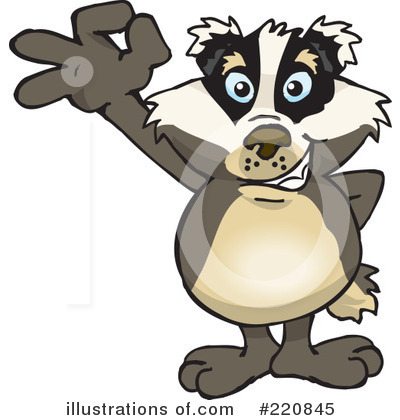 Badger Clipart #220845 by Dennis Holmes Designs