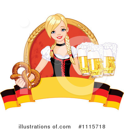 Beer Maiden Clipart #1115718 by Pushkin