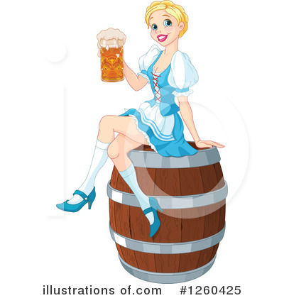 Beer Maiden Clipart #1260425 by Pushkin