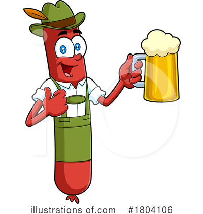 Sausage Clipart #1804106 by Hit Toon