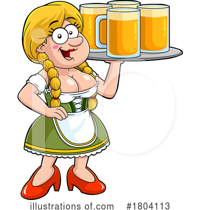Waitress Clipart #1804113 by Hit Toon