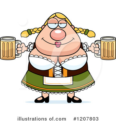 Beer Maiden Clipart #1207803 by Cory Thoman