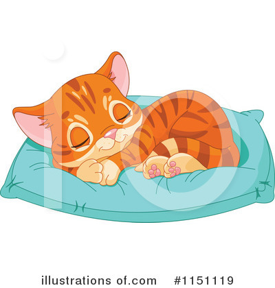 Royalty-Free (RF) Orange Cat Clipart Illustration by Pushkin - Stock Sample #1151119