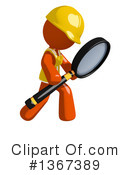 Orange Construction Worker Clipart #1367389 by Leo Blanchette