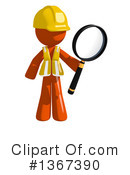 Orange Construction Worker Clipart #1367390 by Leo Blanchette