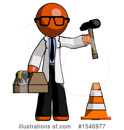 Royalty-Free (RF) Orange Design Mascot Clipart Illustration by Leo Blanchette - Stock Sample #1546977