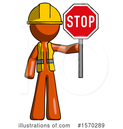 Royalty-Free (RF) Orange Design Mascot Clipart Illustration by Leo Blanchette - Stock Sample #1570289