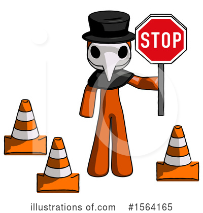 Royalty-Free (RF) Orange Man Clipart Illustration by Leo Blanchette - Stock Sample #1564165