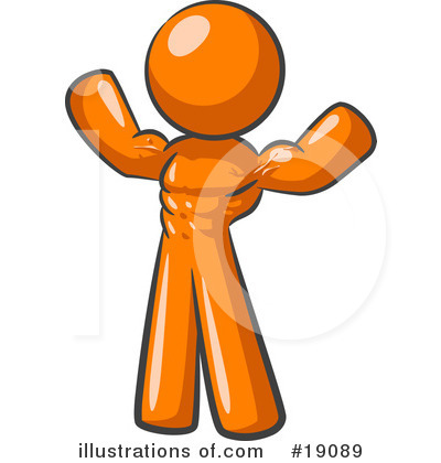 Royalty-Free (RF) Orange Man Clipart Illustration by Leo Blanchette - Stock Sample #19089