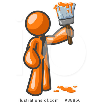Royalty-Free (RF) Orange Man Clipart Illustration by Leo Blanchette - Stock Sample #38850