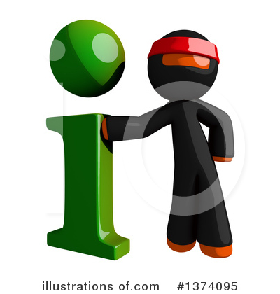 Orange Man Ninja Clipart #1374095 by Leo Blanchette