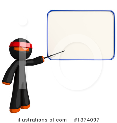 Orange Man Ninja Clipart #1374097 by Leo Blanchette