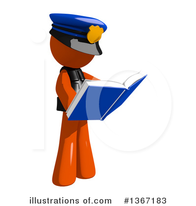Orange Police Officer Clipart #1367183 by Leo Blanchette