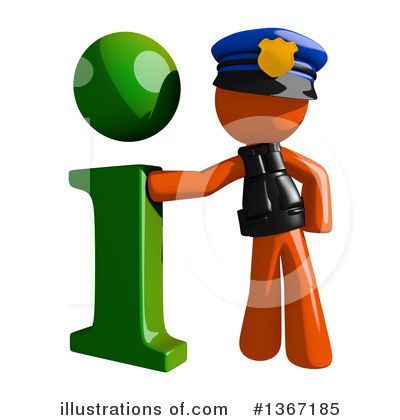 Orange Police Officer Clipart #1367185 by Leo Blanchette