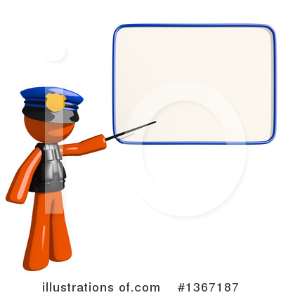 Orange Police Officer Clipart #1367187 by Leo Blanchette