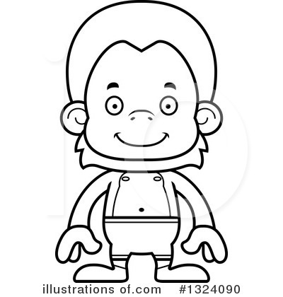 Royalty-Free (RF) Orangutan Clipart Illustration by Cory Thoman - Stock Sample #1324090