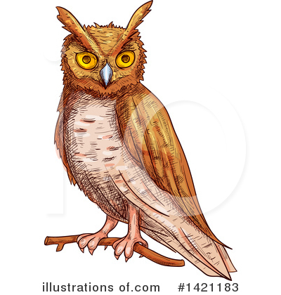 Royalty-Free (RF) Owl Clipart Illustration by Vector Tradition SM - Stock Sample #1421183