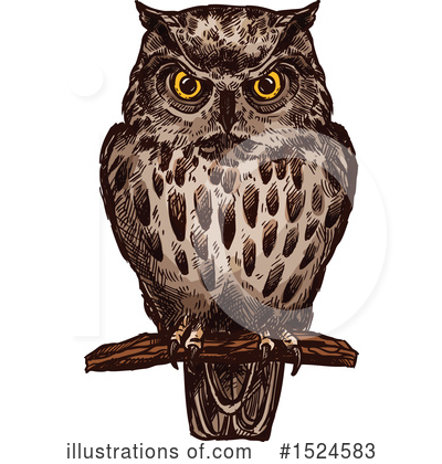 Royalty-Free (RF) Owl Clipart Illustration by Vector Tradition SM - Stock Sample #1524583