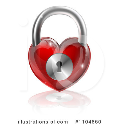 Heart Padlock Clipart #1104860 by AtStockIllustration