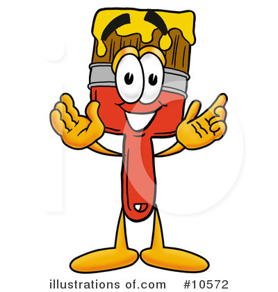 Royalty-Free (RF) Paint Brush Clipart Illustration by Mascot Junction - Stock Sample #10572