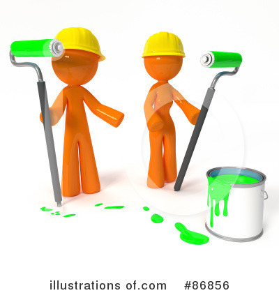 Painter Clipart #86856 by Leo Blanchette