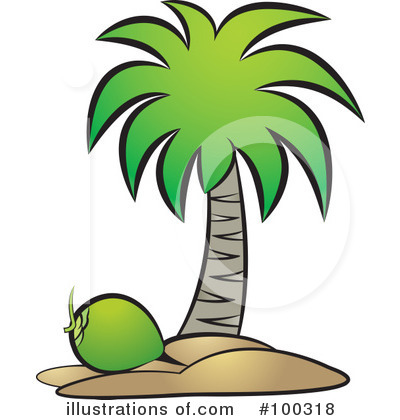 Royalty-Free (RF) Palm Tree Clipart Illustration by Lal Perera - Stock Sample #100318