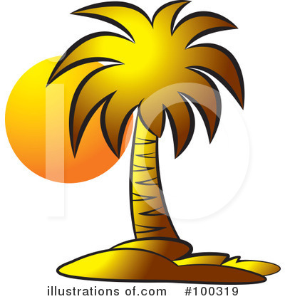 Royalty-Free (RF) Palm Tree Clipart Illustration by Lal Perera - Stock Sample #100319