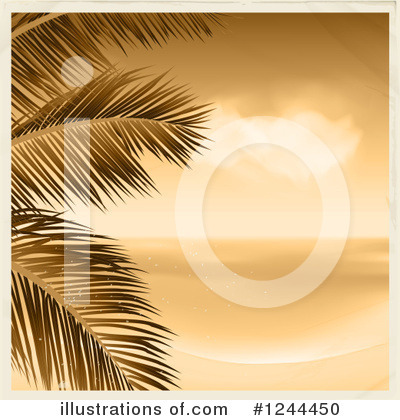 Tropical Beach Clipart #1244450 by elaineitalia