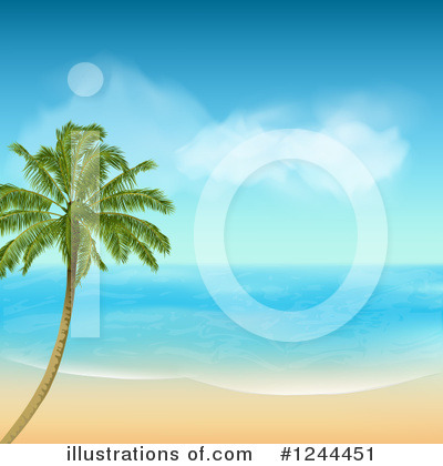 Tropical Beach Clipart #1244451 by elaineitalia