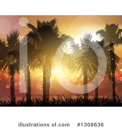 Palm Tree Clipart #1308636 by KJ Pargeter