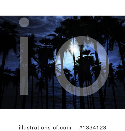 Palm Tree Clipart #1334128 by KJ Pargeter