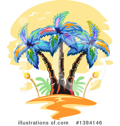 Royalty-Free (RF) Palm Trees Clipart Illustration by BNP Design Studio - Stock Sample #1384146