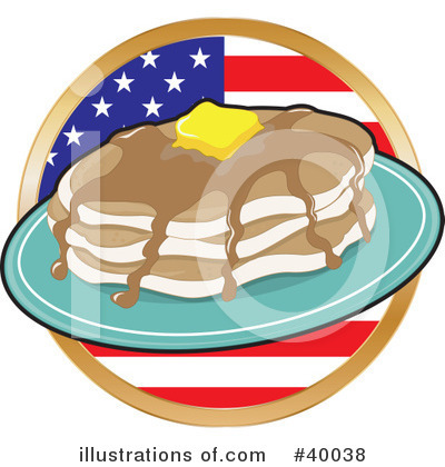 Royalty-Free (RF) Pancakes Clipart Illustration by Maria Bell - Stock Sample #40038