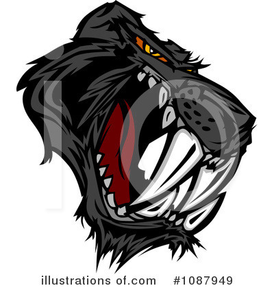 Royalty-Free (RF) Panther Clipart Illustration by Chromaco - Stock Sample #1087949