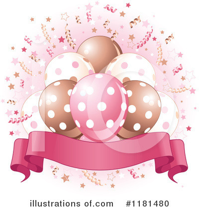 Royalty-Free (RF) Party Balloons Clipart Illustration by Pushkin - Stock Sample #1181480