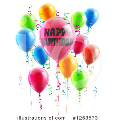 Party Balloon Clipart #1263573 by AtStockIllustration