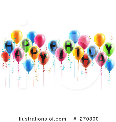 Party Balloon Clipart #1270300 by AtStockIllustration