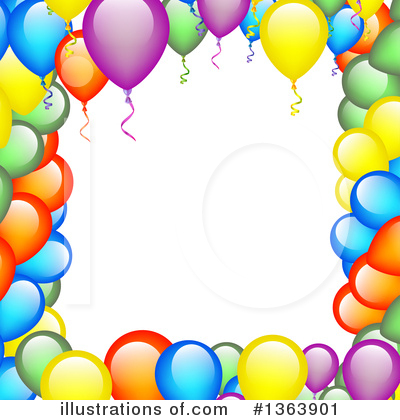 Party Balloons Clipart #1363901 by vectorace