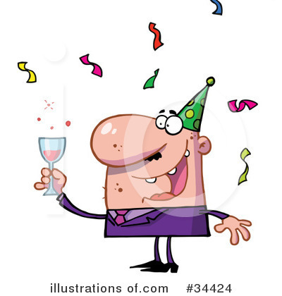 Royalty-Free (RF) Party Clipart Illustration by Hit Toon - Stock Sample #34424