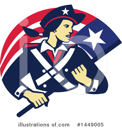 American Flag Clipart #1449005 by patrimonio