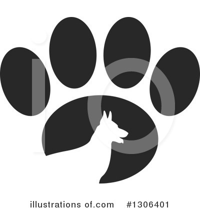 Paw Prints Clipart #1306401 by Lal Perera
